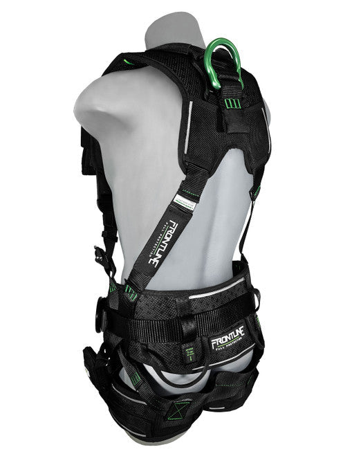 Frontline 250CTB Elite Construction Full Body Harness with Aluminum Hardware and Trauma Straps – M/L