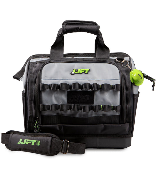 Technician Tool Bag with Waterproof Base, Easy-Access Storage & Bottle Opener
