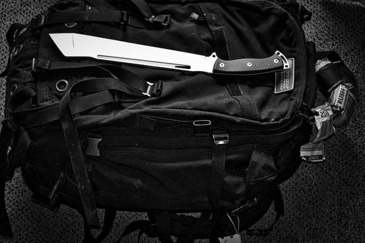 π DPx Gear HEFT 12 CHOP MILSPEC β Niolox Steel, 12.5" Bush Knife, Black G10