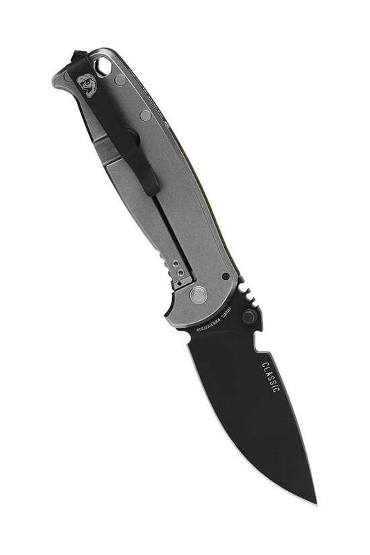 π DPx Gear HEST/F Classic OD β D2 Steel Folding Knife, Titanium Frame