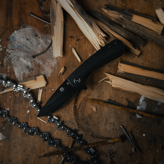 🛒 Peasant Folding Pocket Knife Giftset – D2 Steel, Black & Blue G10 Handle