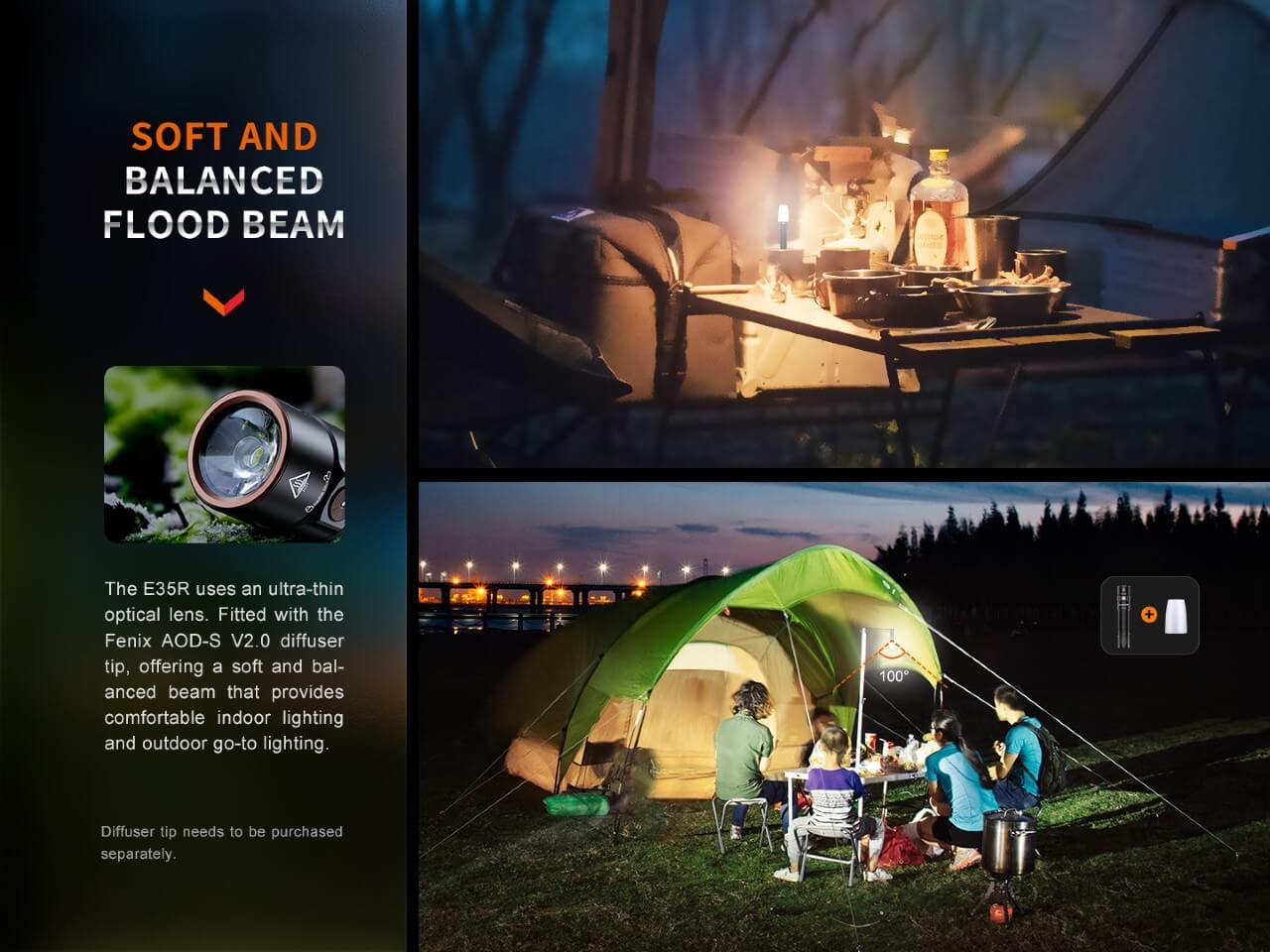 Fenix E35R Flashlight – 3100 Lumen USB-C Rechargeable High-Output EDC Light