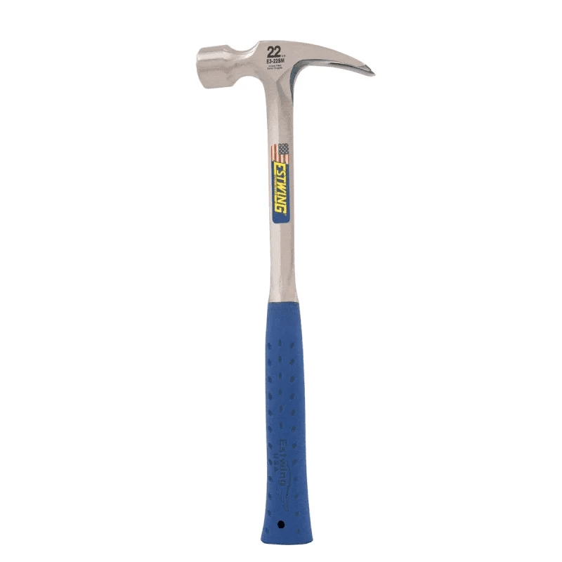 Estwing Framing Hammer – Milled Face, Long Handle, Shock Grip® for Rigging + Scenic Work (20oz / 22oz)