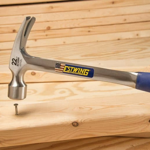 Estwing Framing Hammer – Milled Face, Long Handle, Shock Grip® for Rigging + Scenic Work (20oz / 22oz)
