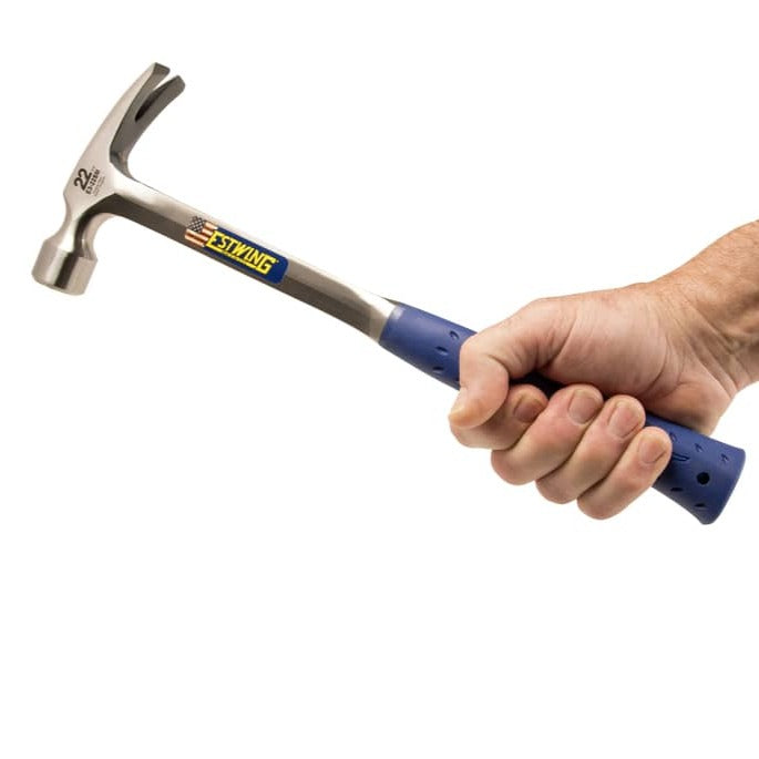 Estwing Framing Hammer – Milled Face, Long Handle, Shock Grip® for Rigging + Scenic Work (20oz / 22oz)