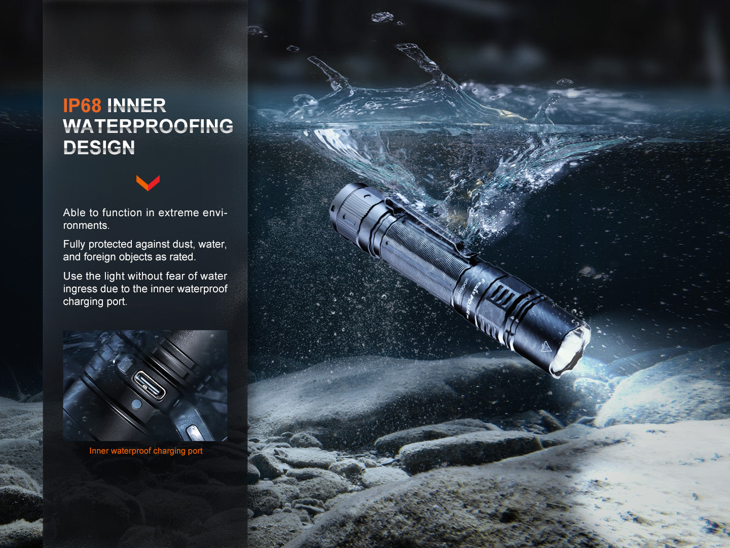 Fenix PD36R Pro 2800 Lumen Tactical Flashlight – USB-C Rechargeable