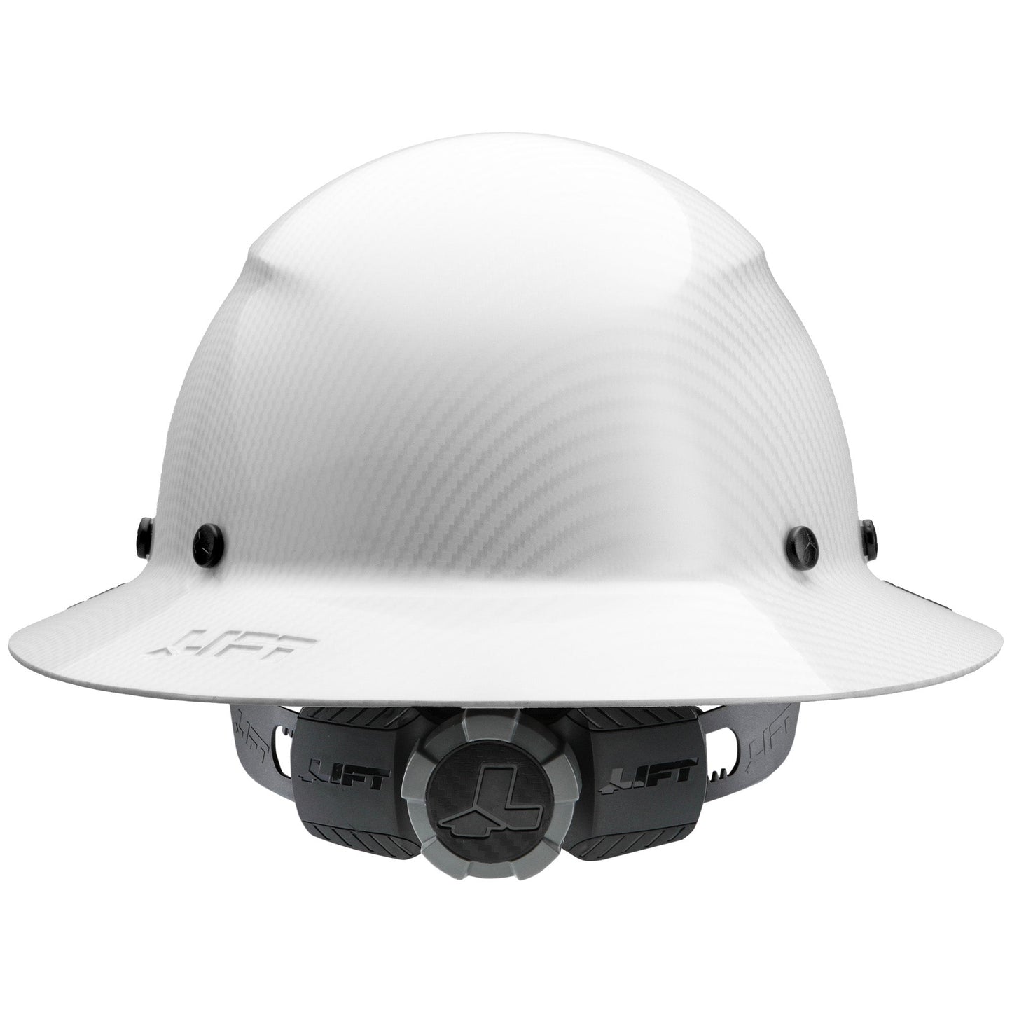 DAX White Carbon Full Brim Hard Hat – Heat Rated, Fiber-Reinforced, ANSI Certified