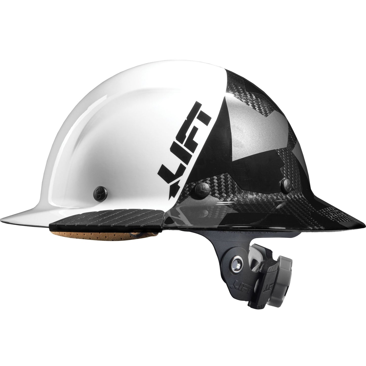 DAX Fifty 50 Carbon Fiber Full Brim Hardhat – ANSI Z89.1, Heat Rated, LUX Suspension