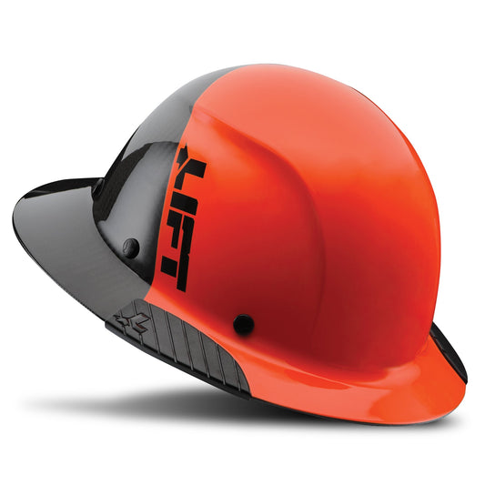 DAX Fifty 50 Carbon Fiber Full Brim Hardhat – ANSI Z89.1, Heat Rated, LUX Suspension