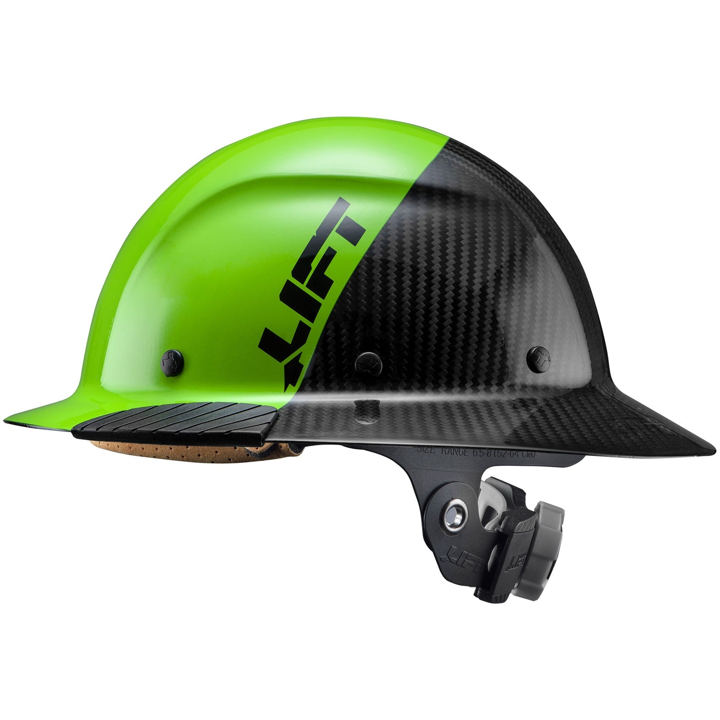 DAX Fifty 50 Carbon Fiber Full Brim Hardhat – ANSI Z89.1, Heat Rated, LUX Suspension