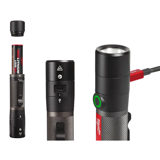 Milwaukee 800 Lumen USB-C Rechargeable Flashlight – TRUEVIEW™, IP67, Clip-On