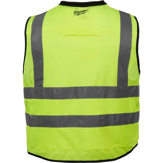 Milwaukee Class 2 Hi-Vis Safety Vest โ 15-Pocket Loadout, Fall Protection Ready (L/XL)