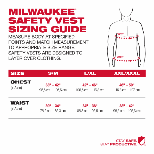 Milwaukee Class 2 Hi-Vis Safety Vest – 15-Pocket Loadout, Fall Protection Ready (L/XL)