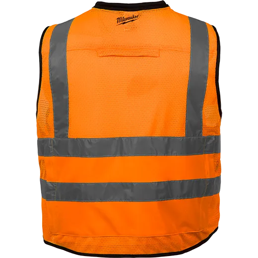 Milwaukee Class 2 Hi-Vis Safety Vest โ Yellow, 15-Pocket, Harness Ready (L/XL)
