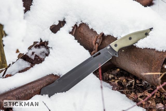 π DPx Gear HEFT 12 CHOP OD β D2 Steel Bush Knife, 12.5" Blade