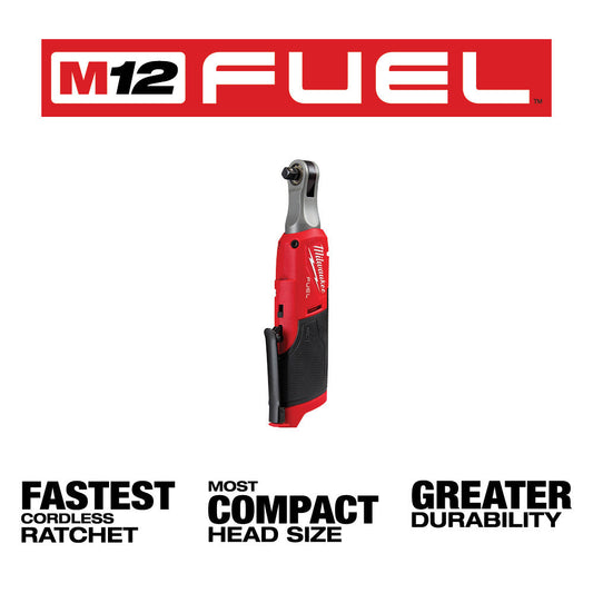 Milwaukee 2567-20 M12 FUEL™ 3/8" High Speed Ratchet – Brushless, 35 ft-lbs Torque