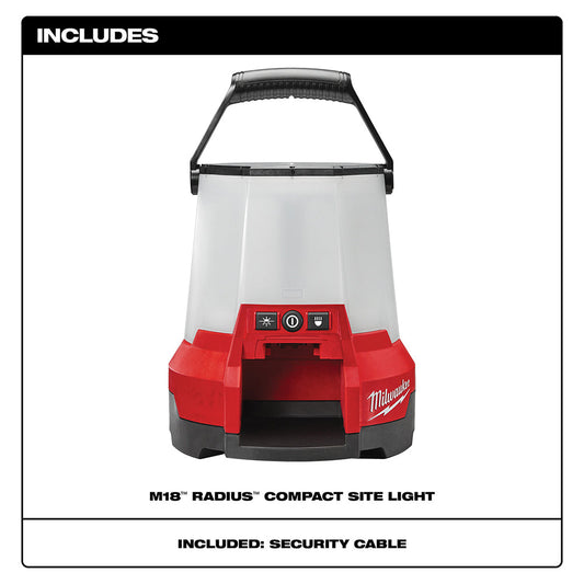 Milwaukee 2145-20 M18™ RADIUS™ LED Compact Site Light – 4,400 lm, Task/Area/Overhead