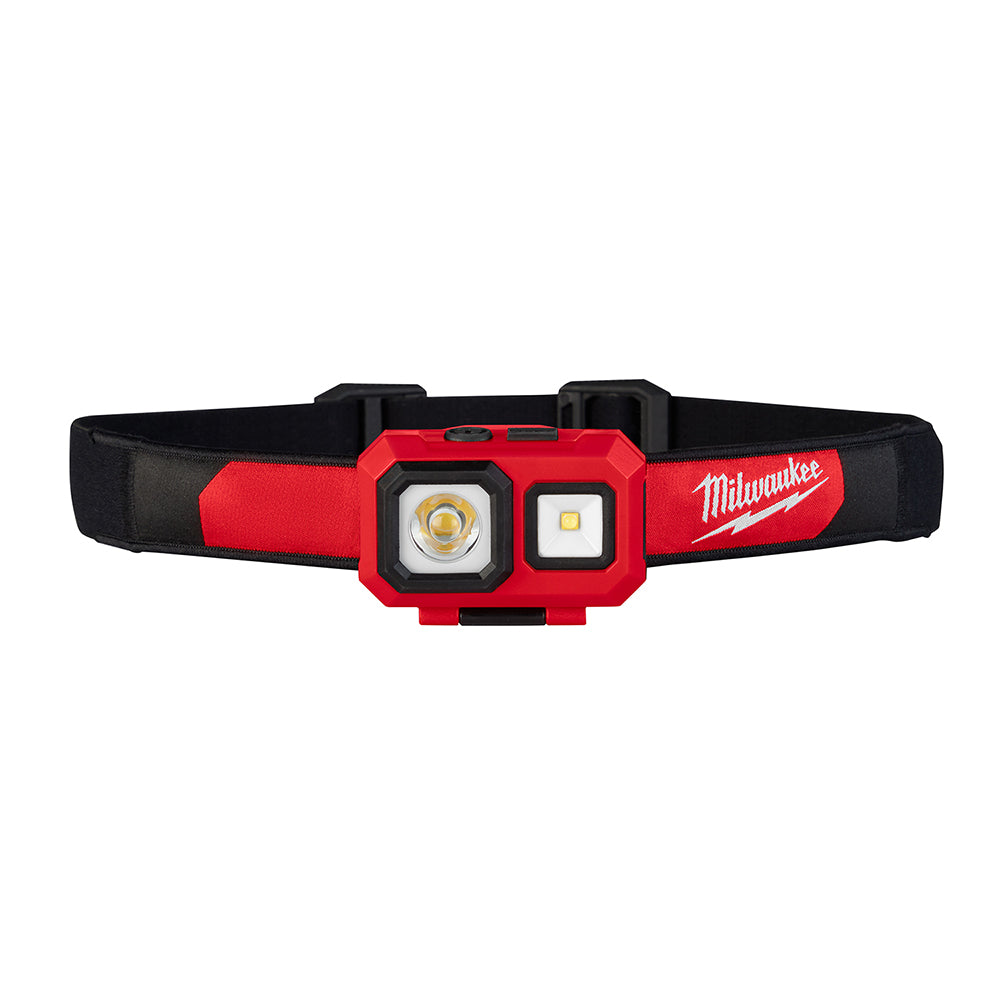 Milwaukee 2104 Spot/Flood Headlamp – 450 lm, 5 Modes, Hard Hat Compatible