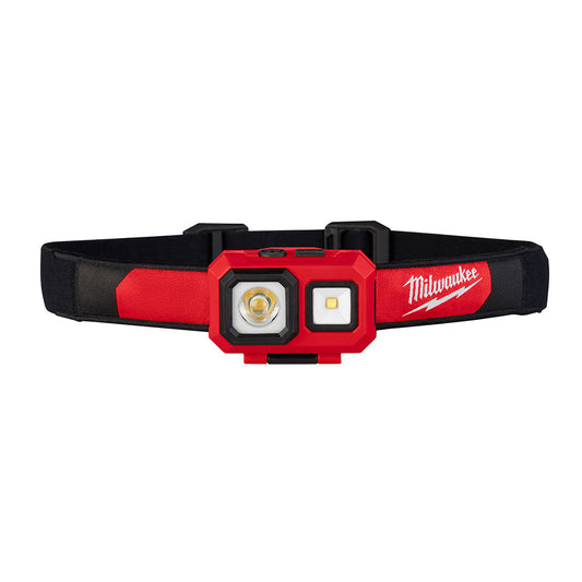 Milwaukee 2104 Spot/Flood Headlamp – 450 lm, 5 Modes, Hard Hat Compatible