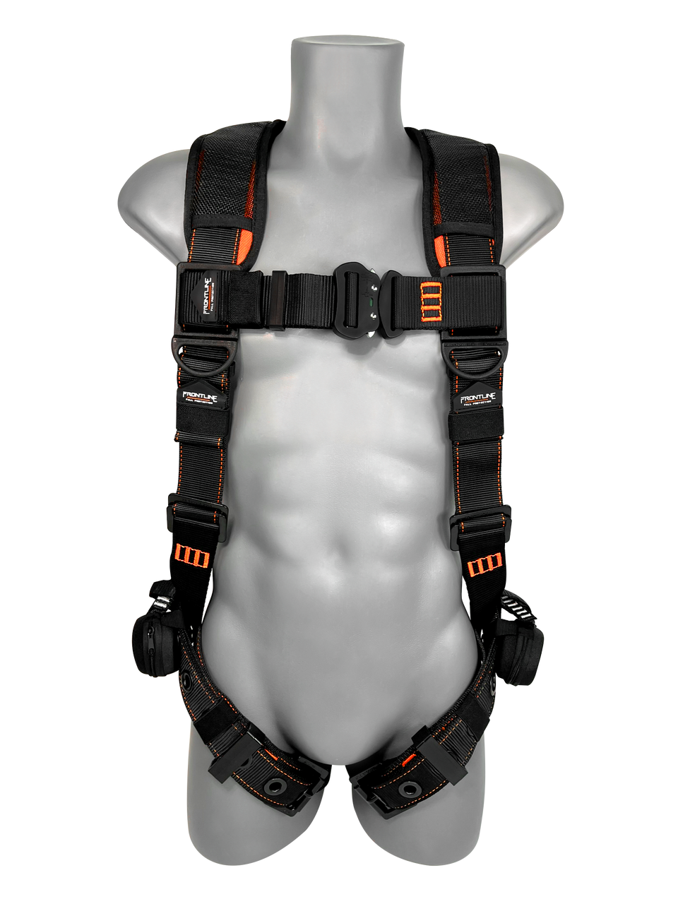 Frontline Combat Lite Full Body Harness – Aluminum Hardware + Trauma Straps for Rigging Safety (Size S, 110VTB)
