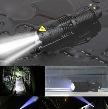 Telescopic Zoom LED Flashlight – 180 Lumens | Waterproof & USB Rechargeable