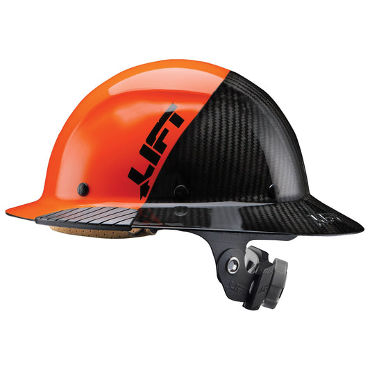 DAX Fifty 50 Carbon Fiber Full Brim Hardhat – ANSI Z89.1, Heat Rated, LUX Suspension