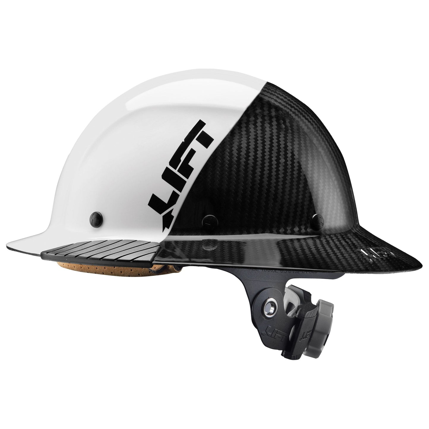 DAX Fifty 50 Carbon Fiber Full Brim Hardhat – ANSI Z89.1, Heat Rated, LUX Suspension