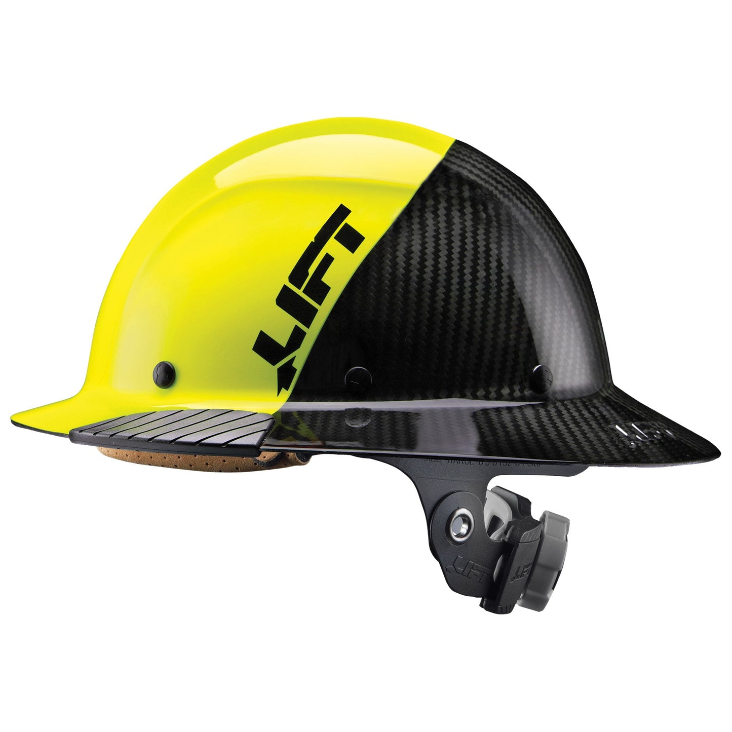 DAX Fifty 50 Carbon Fiber Full Brim Hardhat – ANSI Z89.1, Heat Rated, LUX Suspension