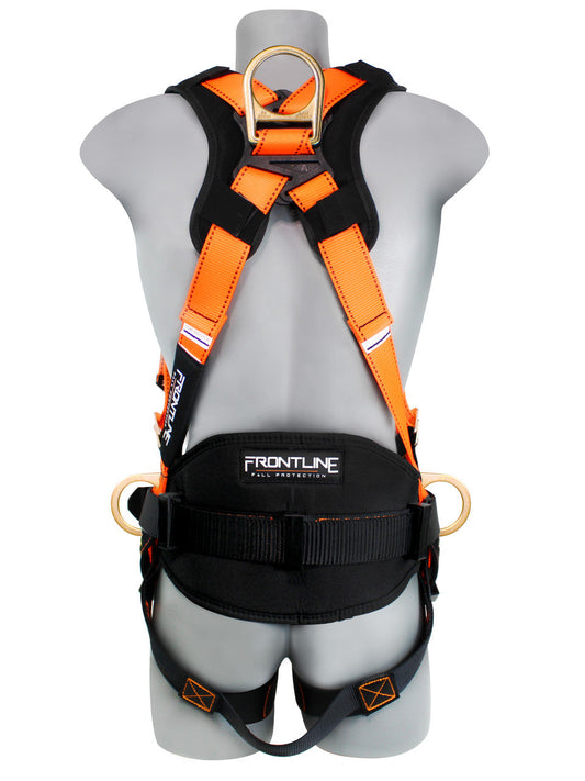 Frontline 50CTB Combat Construction Style Full Body Harness with Tongue Buckle Belt &amp; Legs – M/L