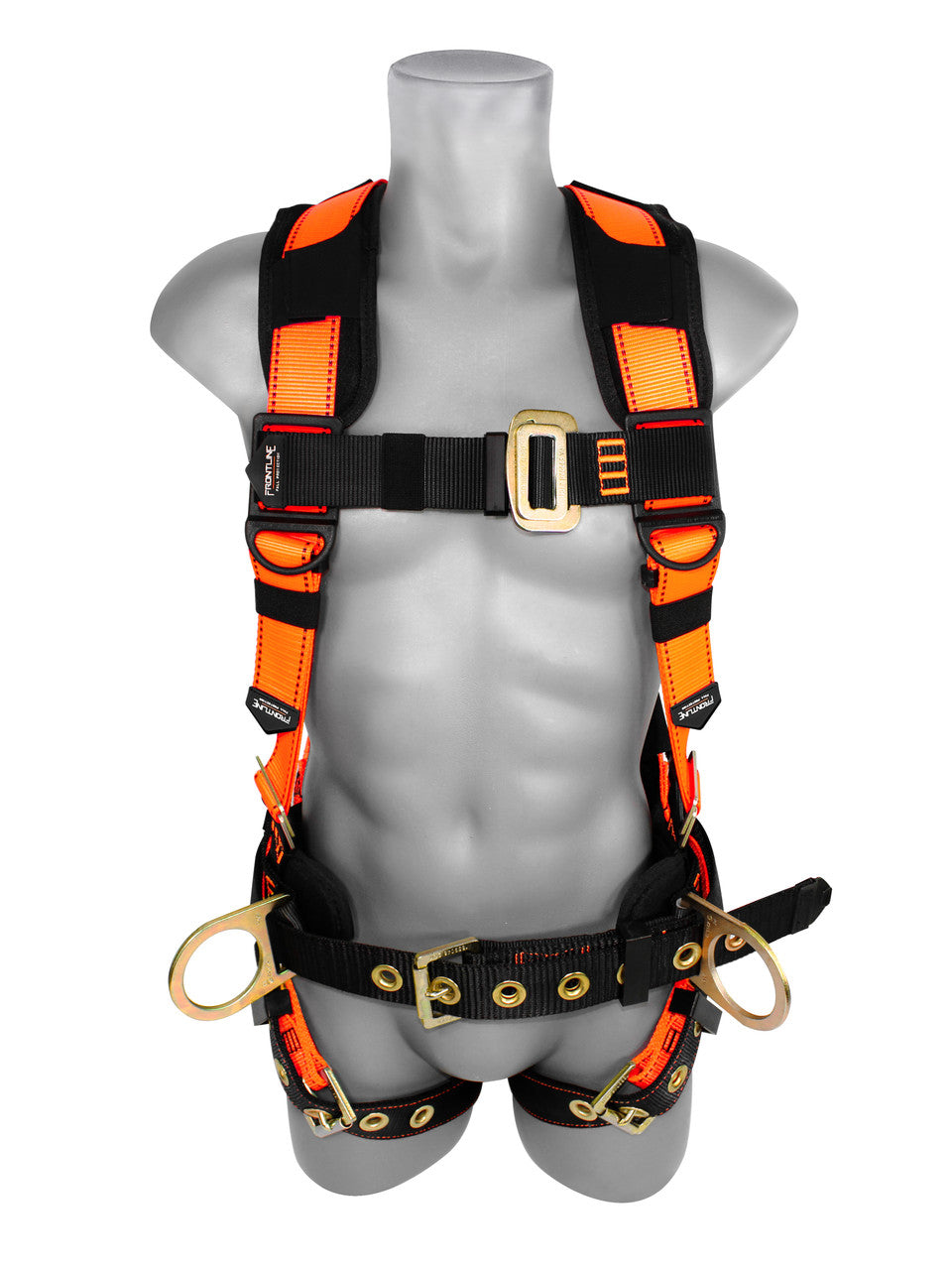Frontline 50CTB Combat Construction Style Full Body Harness with Tongue Buckle Belt &amp; Legs – M/L