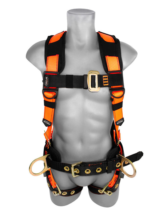Frontline 50CTB Combat Construction Style Full Body Harness with Tongue Buckle Belt &amp; Legs – M/L