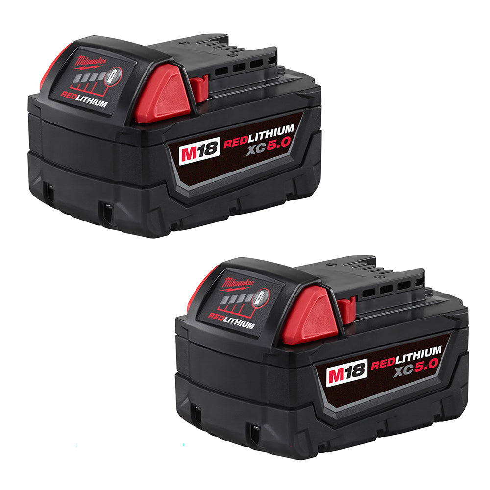 🛒 Milwaukee M18™ REDLITHIUM™ XC 5.0Ah Extended Capacity Battery Pack (2-Pack) – 48-11-1852