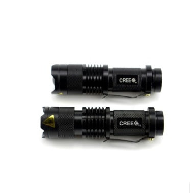 Telescopic Zoom LED Flashlight – 180 Lumens | Waterproof & USB Rechargeable