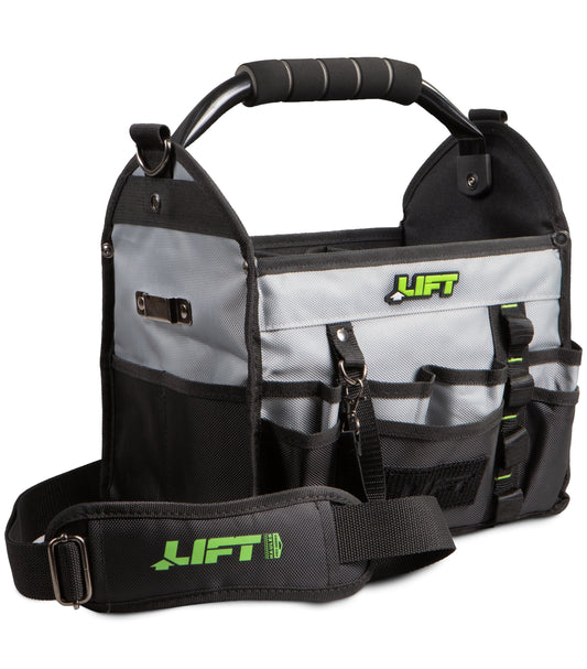 Open Top Tool Bag with Reinforced Base, 17 Pockets &amp; DAX Bottle Opener