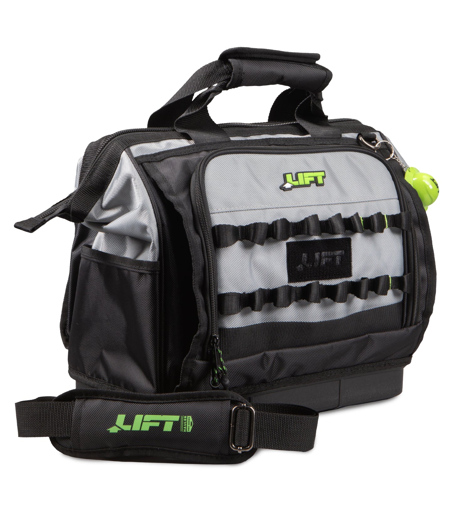Technician Tool Bag with Waterproof Base, Easy-Access Storage & Bottle Opener