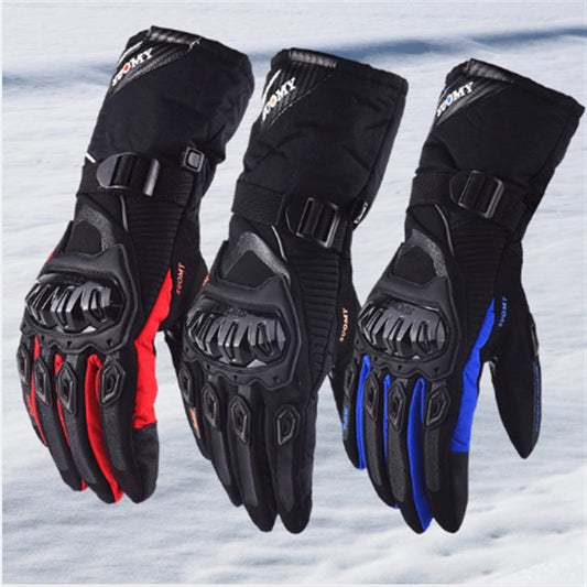 Motorcycle Waterproof Winter Riding Gloves – Windproof, Touch-Screen, Carbon Fiber Reinforced, Anti-Fall Long Gauntlet Gloves
