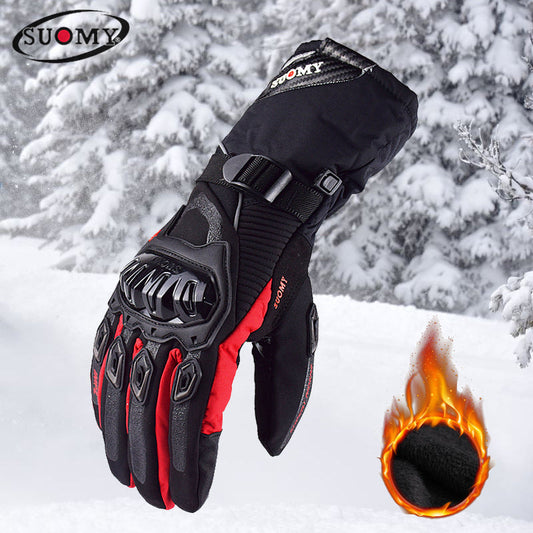Motorcycle Waterproof Winter Riding Gloves – Windproof, Touch-Screen, Carbon Fiber Reinforced, Anti-Fall Long Gauntlet Gloves