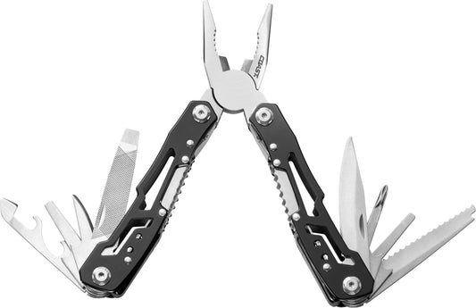 COAST CT220 Multi-Tool – 11-in-1 with Spring-Loaded Pliers &amp; Locking Tools (Black Handle, 30846)