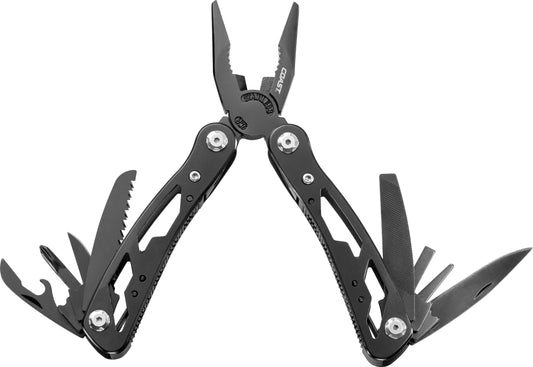 COAST CT225 Multi-Tool – 11-in-1 All-Black Stainless with Spring-Loaded Pliers (30847)