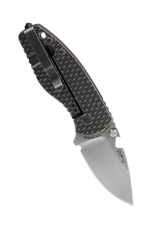 🛒 DPx Gear HEAT/F 3D Titanium – M390 Steel, Matte Black PVD, Compact Frame Lock