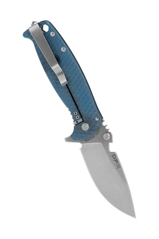 🛒 DPx Gear HEST/F Leggaro – M390 Steel, Full Titanium Flipper, Cerulean Blue