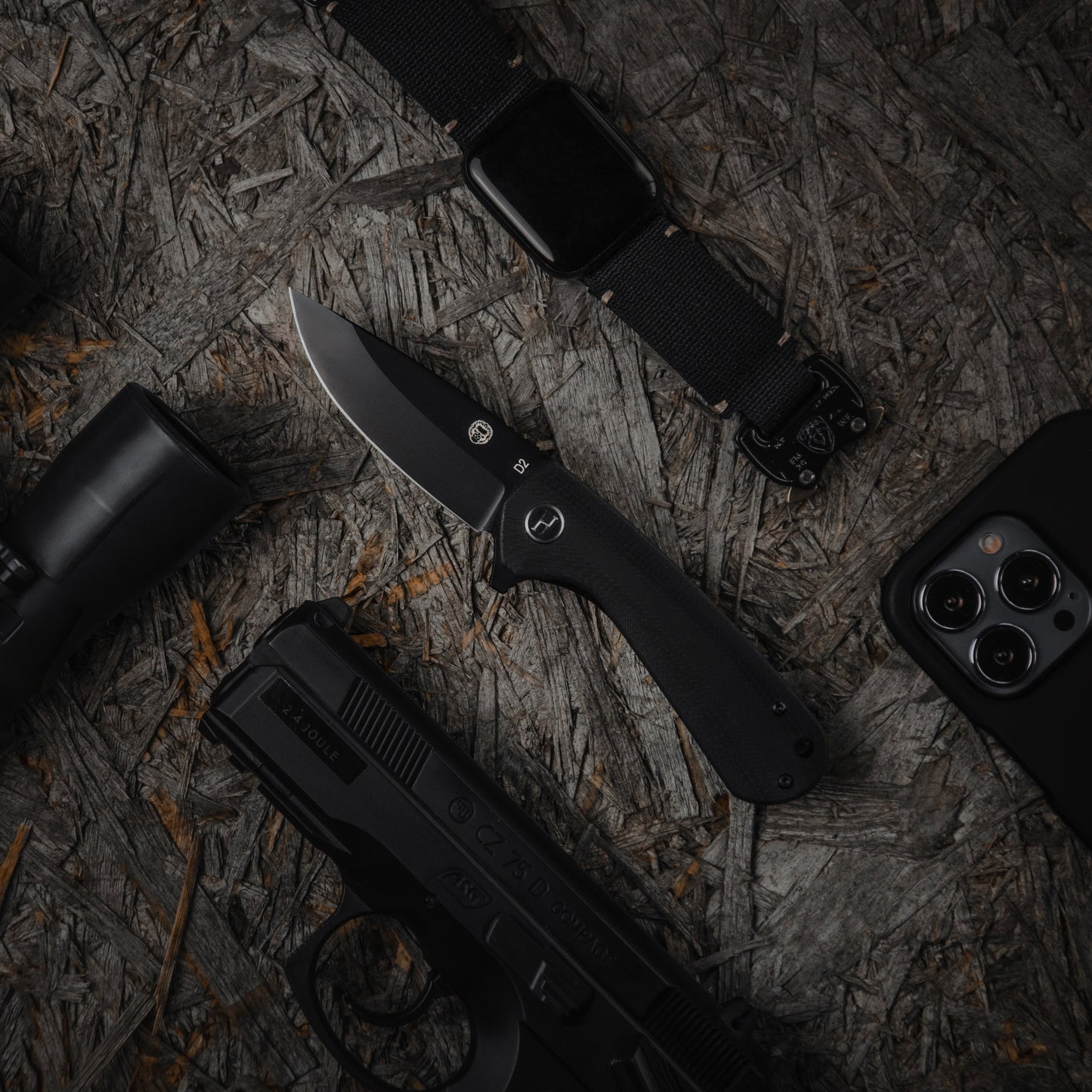 🛒 D2 Steel Folding Pocket Knife – 6.45" EDC with G10 Handle & Carry Kit