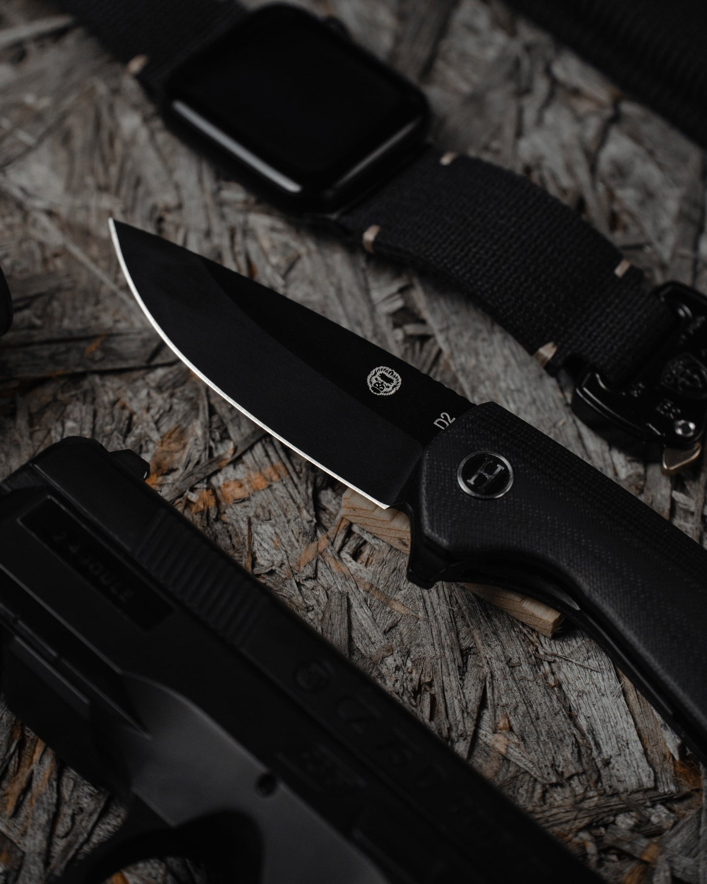 🛒 Peasant Folding Pocket Knife Giftset – D2 Steel, Black & Blue G10 Handle