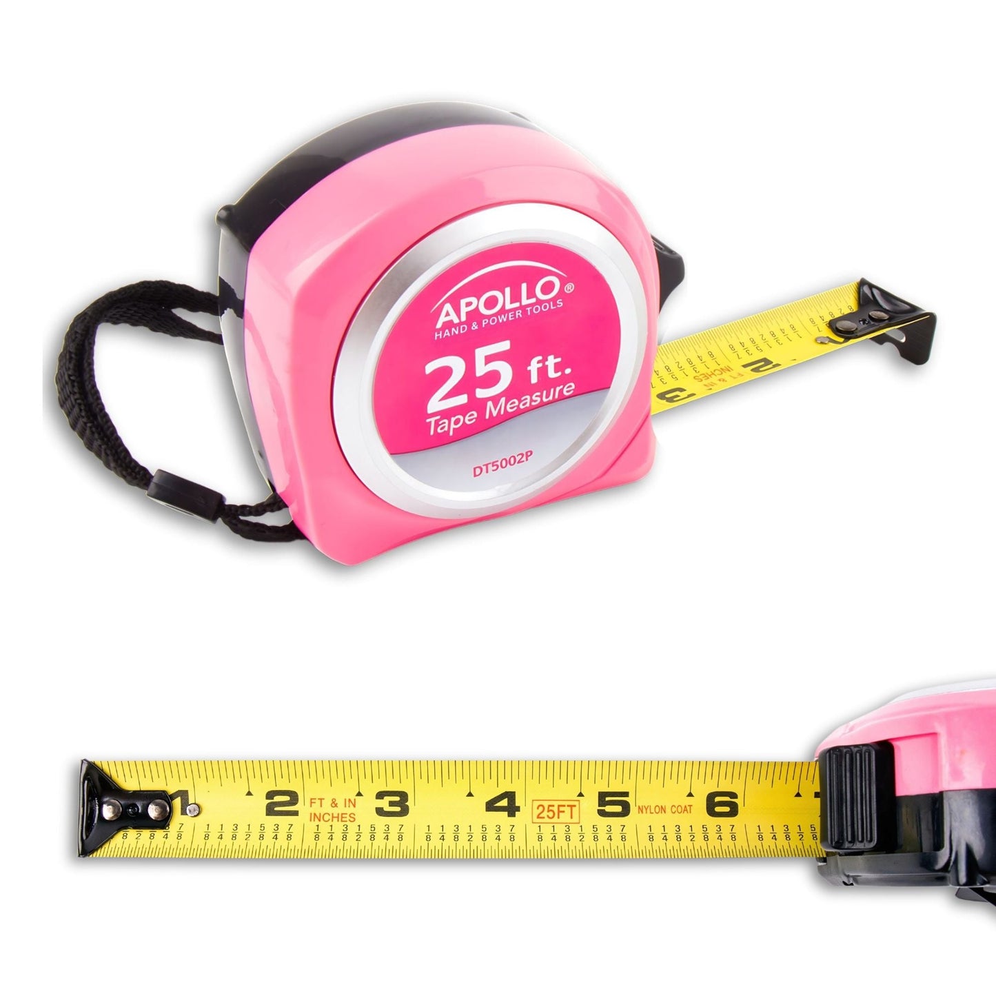 🛒 25 ft. Tape Measure – Pink (DT5002P)
