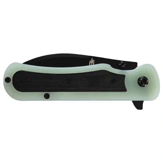 Gerber Confidant Folding Knife – Jade G10 + Bamboo Handle, Drop Point EDC Blade for Crew &amp; Outdoor Use (1066479)