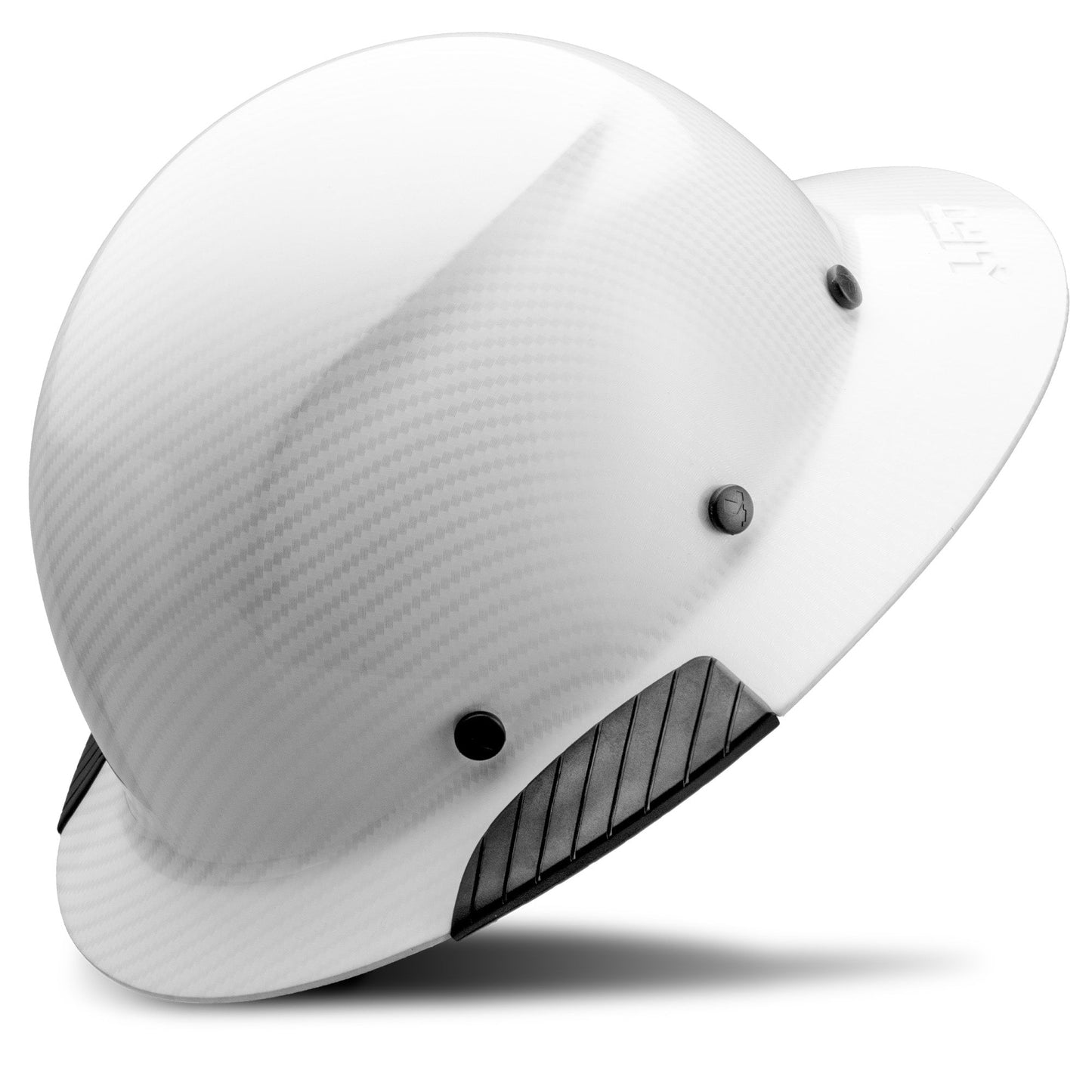 DAX White Carbon Full Brim Hard Hat – Heat Rated, Fiber-Reinforced, ANSI Certified