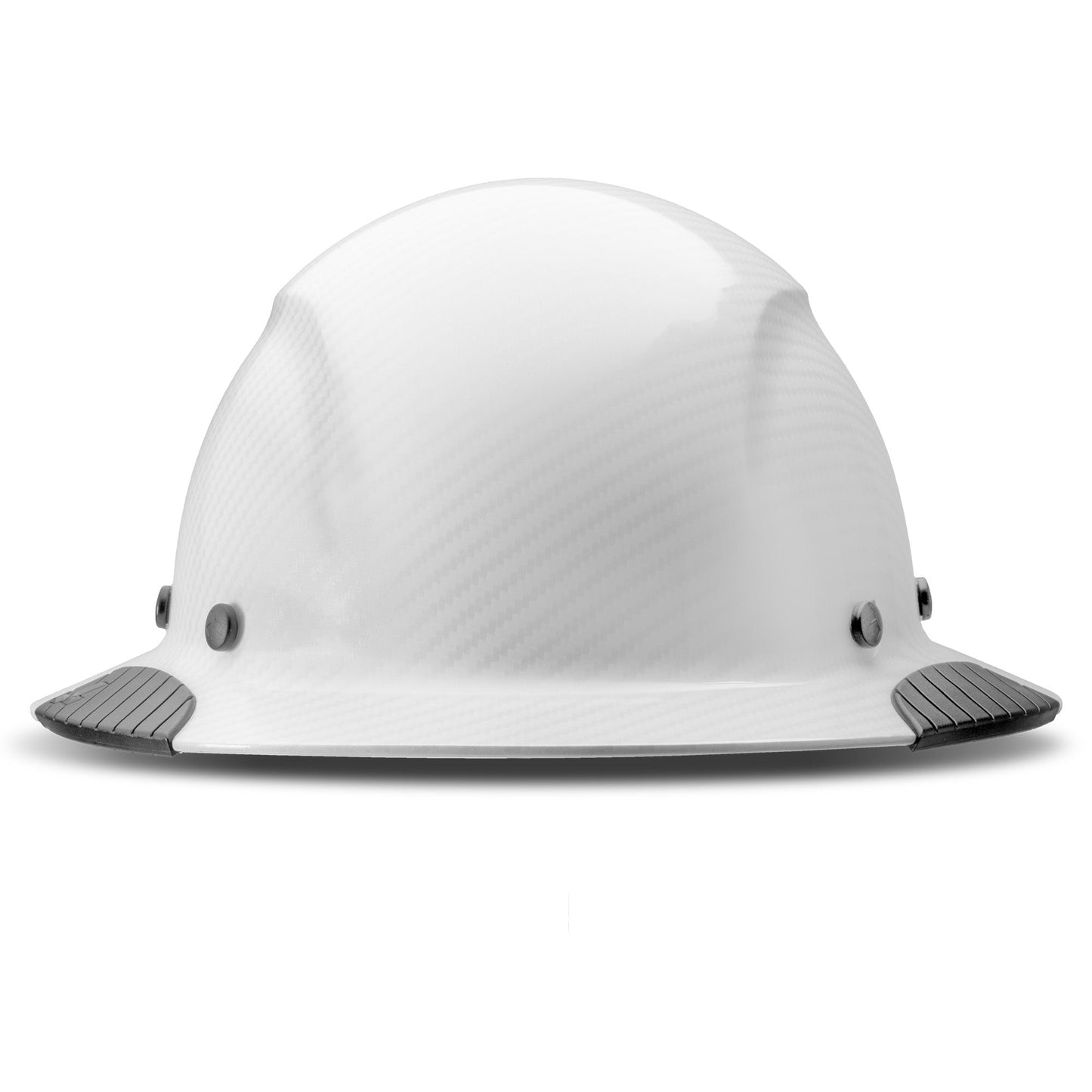 DAX White Carbon Full Brim Hard Hat – Heat Rated, Fiber-Reinforced, ANSI Certified