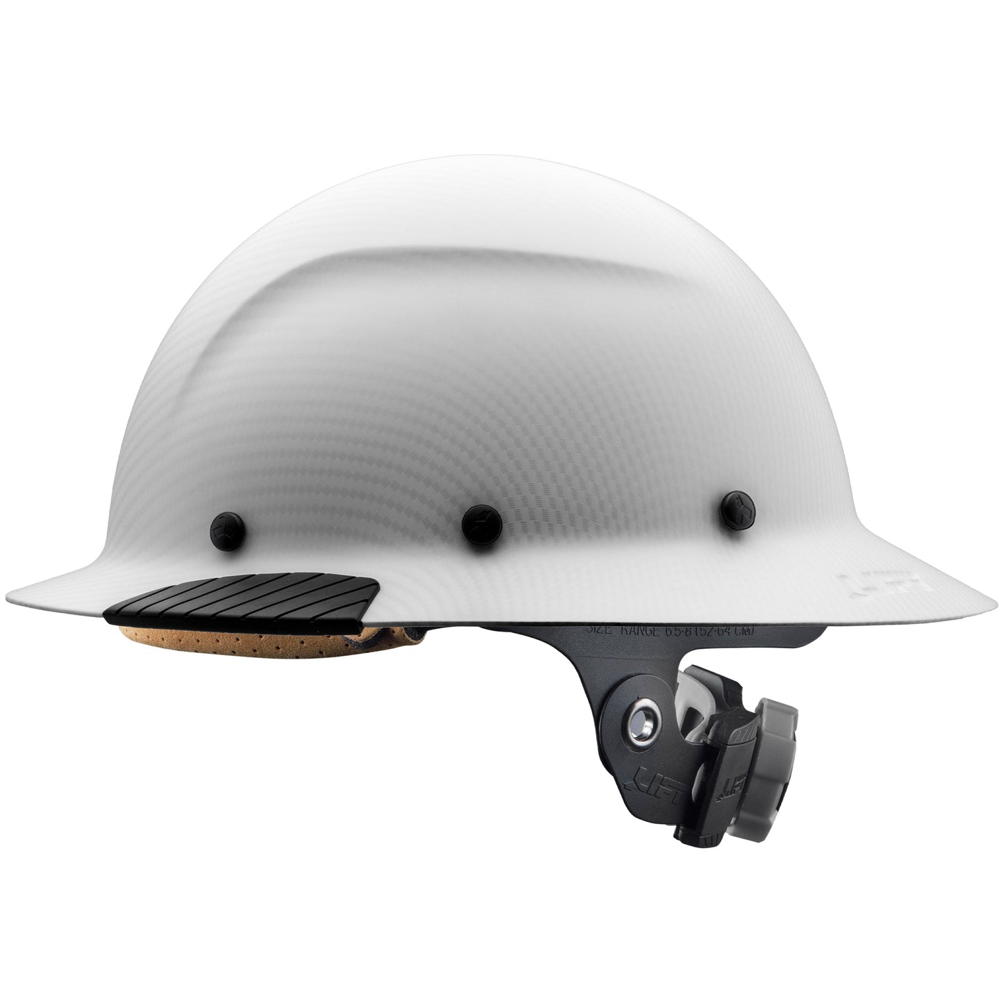DAX White Carbon Full Brim Hard Hat – Heat Rated, Fiber-Reinforced, ANSI Certified