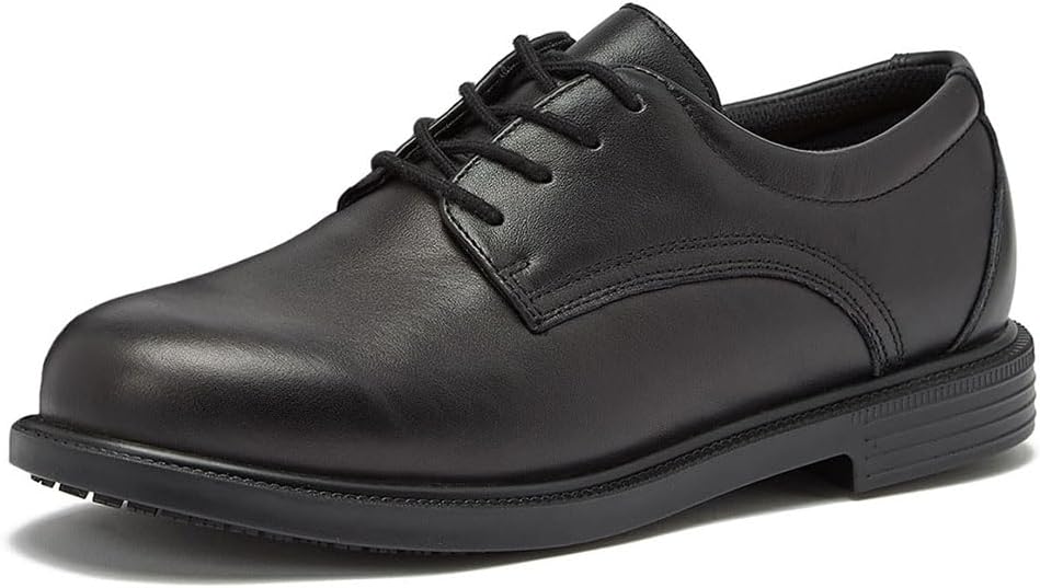 🛒 Non-Slip Dress Shoe for Men – Black Oxford Work Shoe