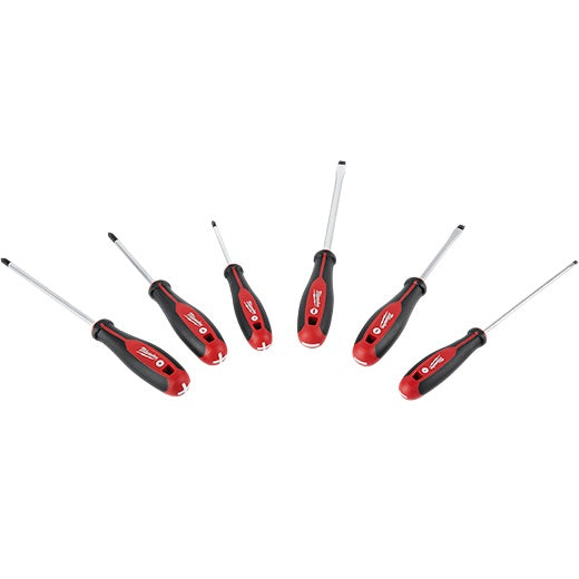 Milwaukee 6-Piece Screwdriver Kit – Magnetic Tips, Tri-Lobe Grip, Jobsite Tough